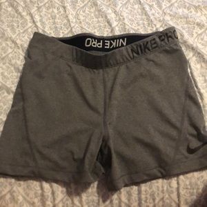 Nike pro grey compression shorts spandex